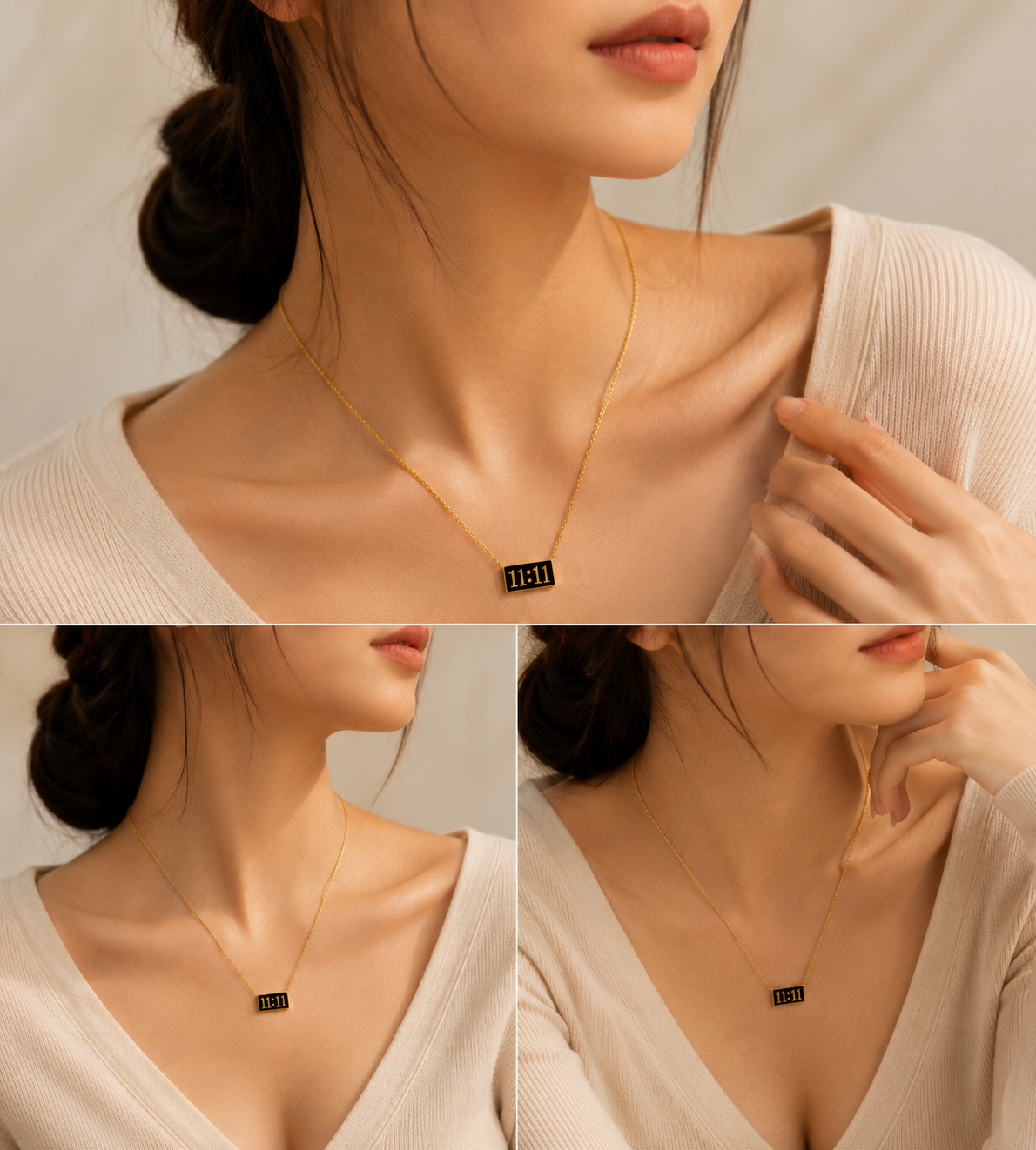 11:11 Necklace – Minimal Gold Pendant