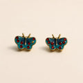 🦋 Butterfly Crystal Stud Earrings – Elegant & Charming