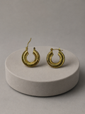 Textured Gold Hoop Earrings