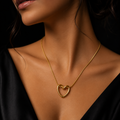 Golden Heart Pendant Necklace – Luxury Minimalist Gold Chain