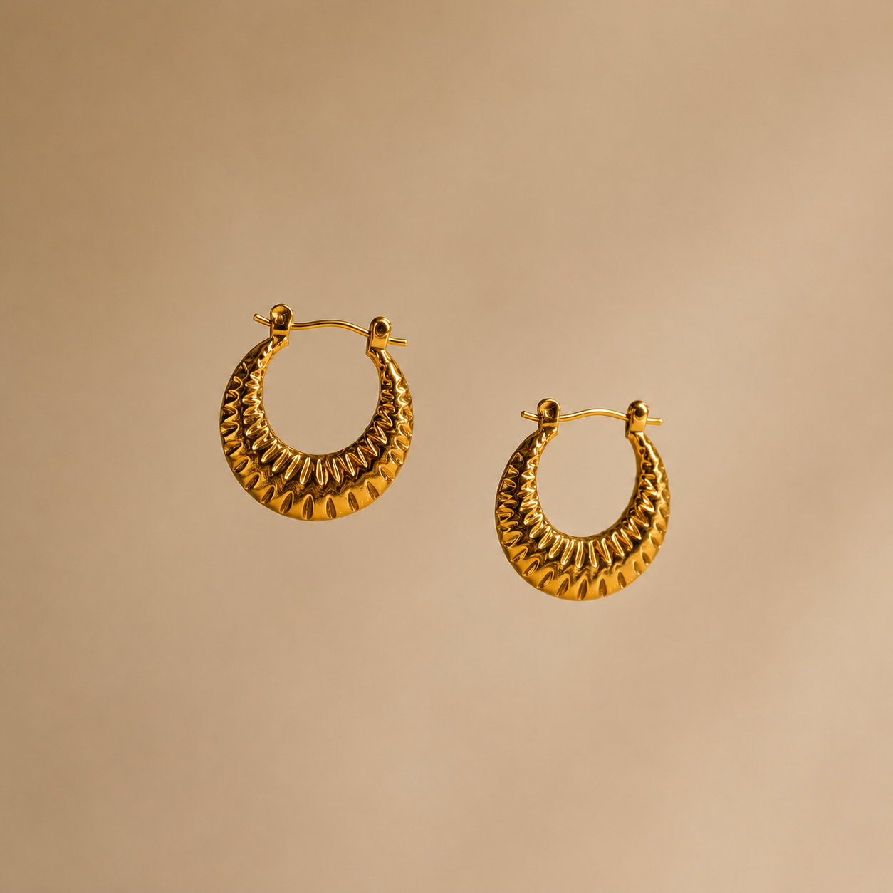 Chic Golden Hoops