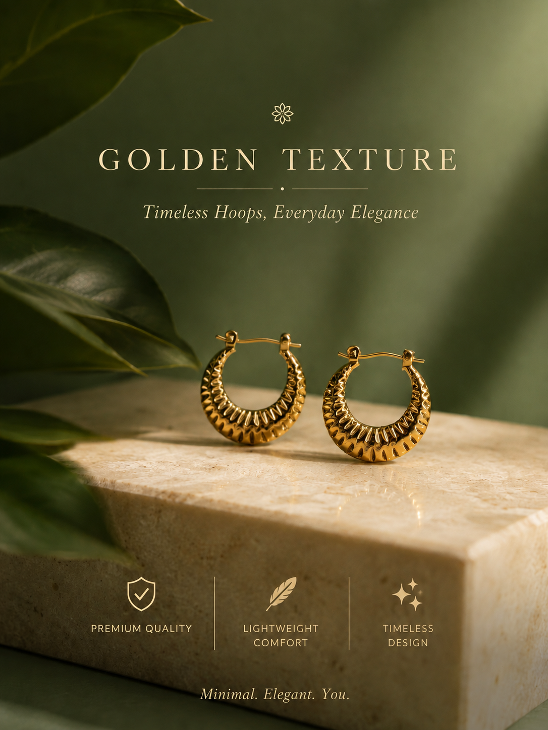 Chic Golden Hoops