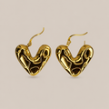 Molten Heart Gold Hoop Earrings ✨