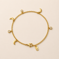 Moonlight Charm Bracelet – Elegant Gold Finish