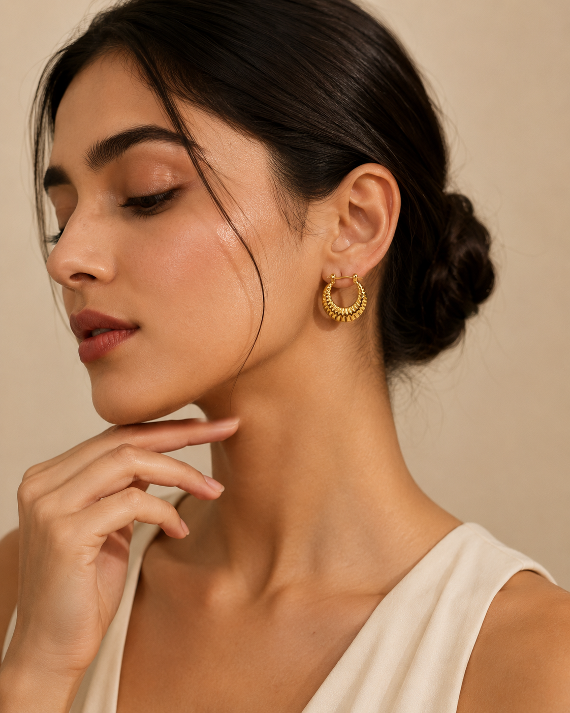 Chic Golden Hoops