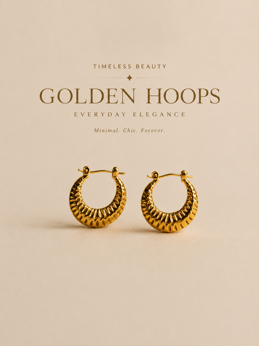 Chic Golden Hoops