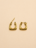 Golden Aura Textured Hoops