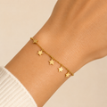 ✨ Celestial Star Charm Bracelet – Elegant Minimalist Gold-Tone Design
