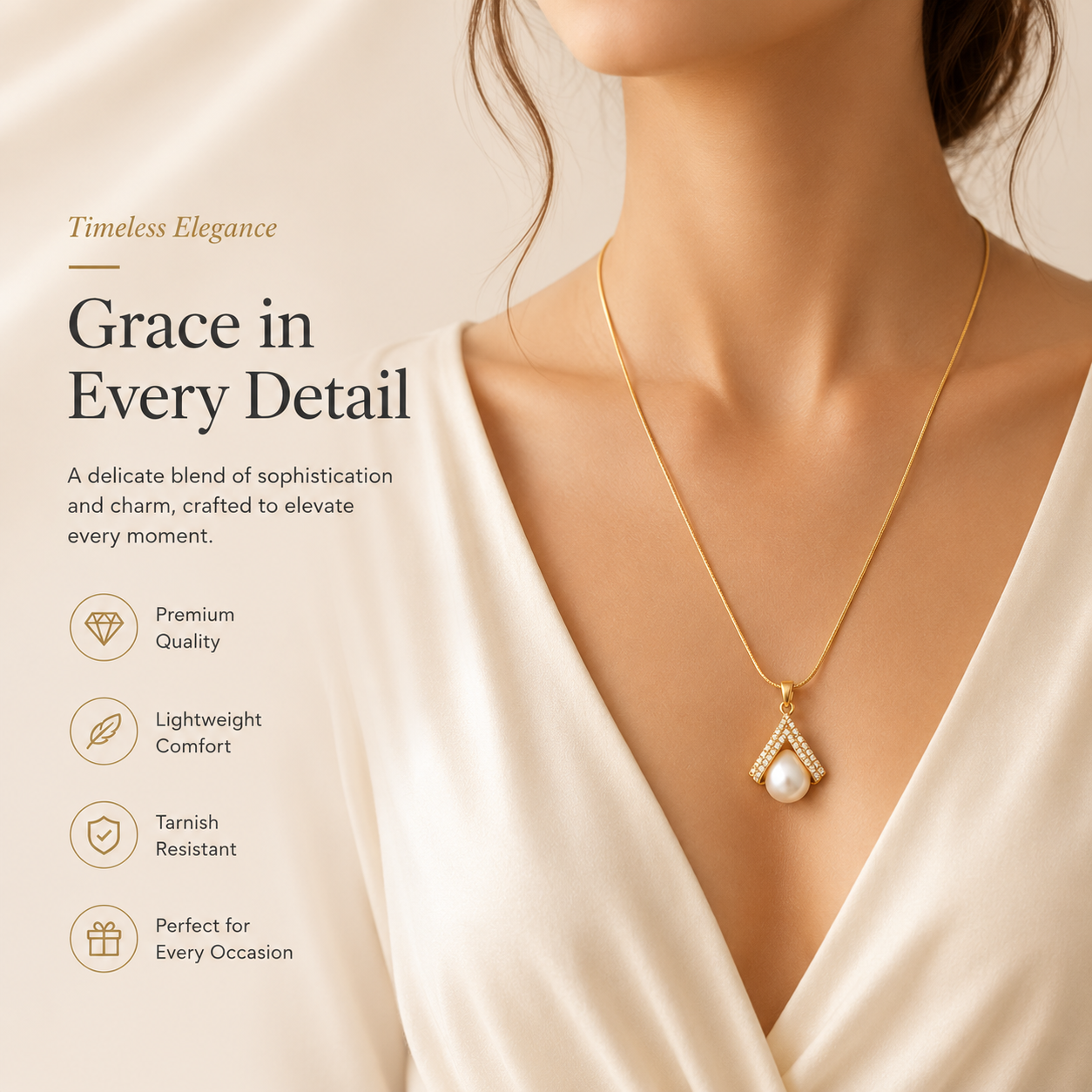 Pearl Elegance Pendant Necklace